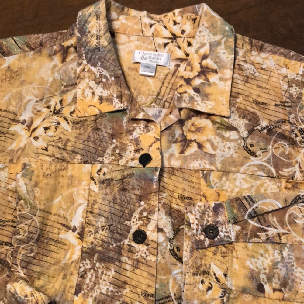 Yellow and Brown Travel Visa Hawaiian Jacket XLP
